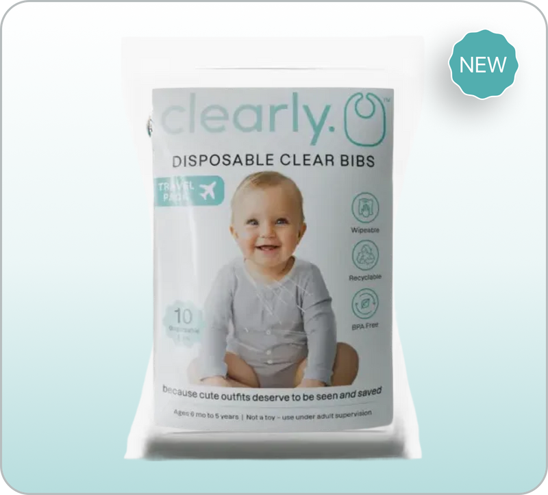 Clearly. Disposable Clear Bibs
