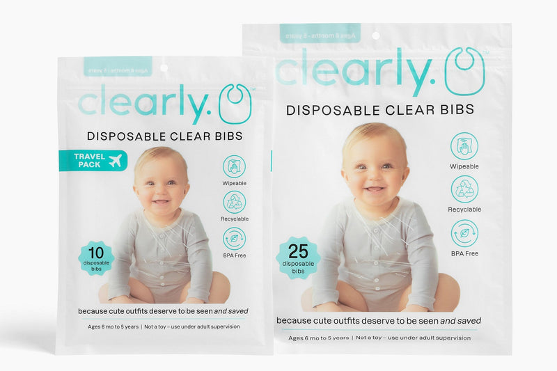 Clearly. Disposable Clear Bibs