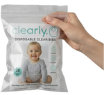 Clearly. Disposable Clear Bibs